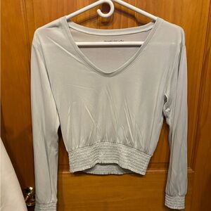 Abercrombie & Fitch Light Gray Long Sleeve Top